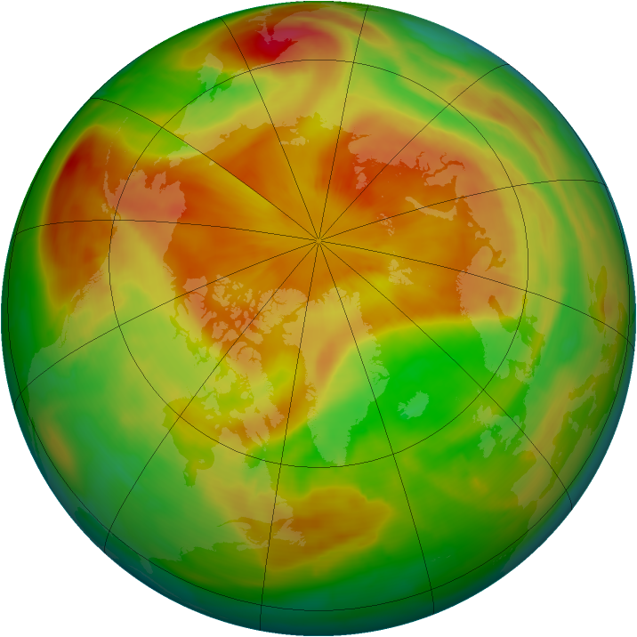 Arctic ozone map for 17 April 2009